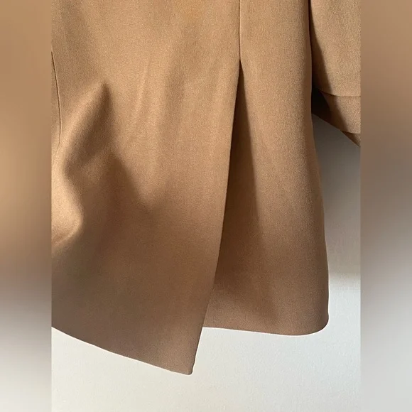 Women’s Babaton Forte Blazer Open Front Tan Blazer Jacket - Picture 6 of 11